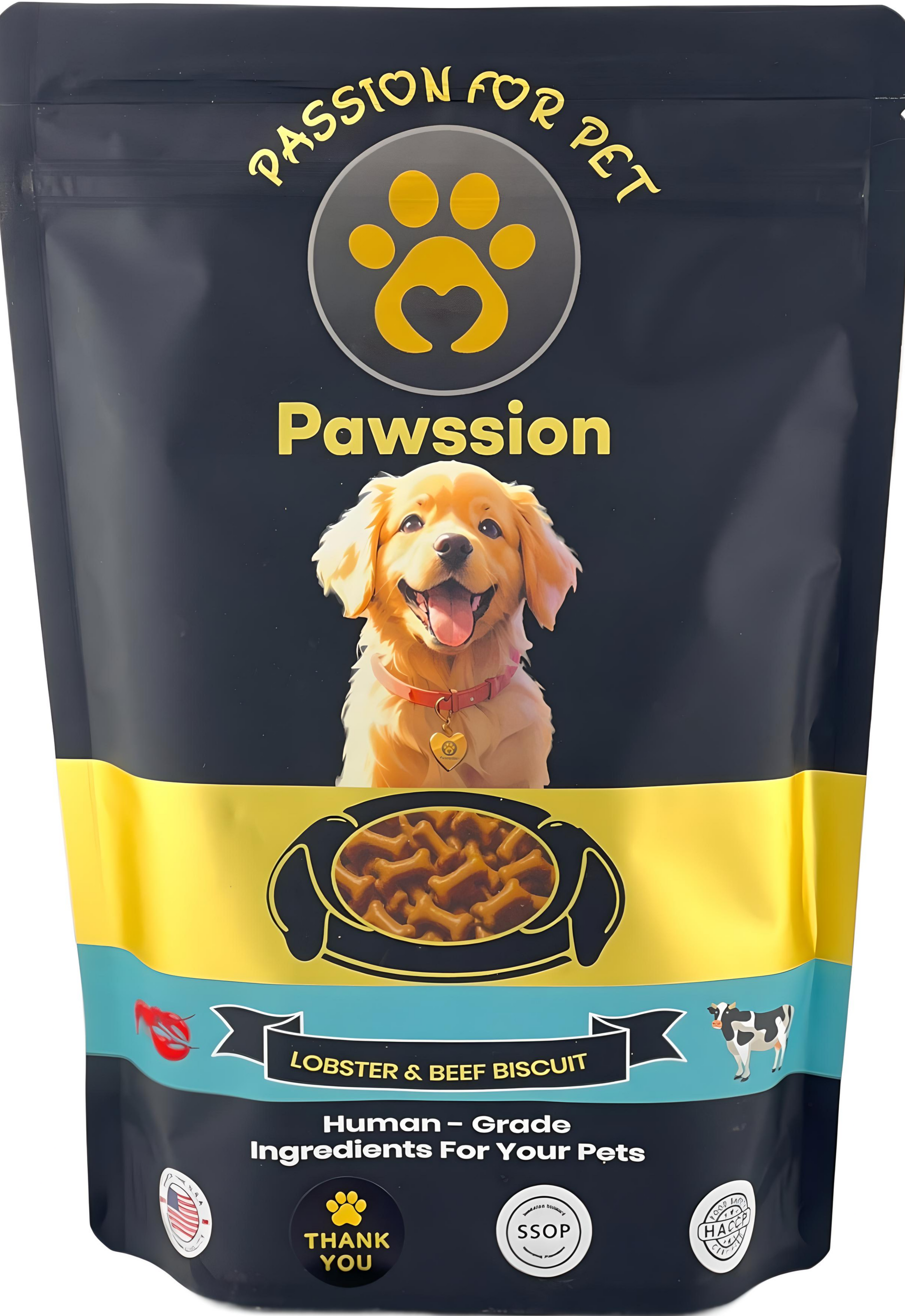 Pawssion lobster beef dog treat biscuit 